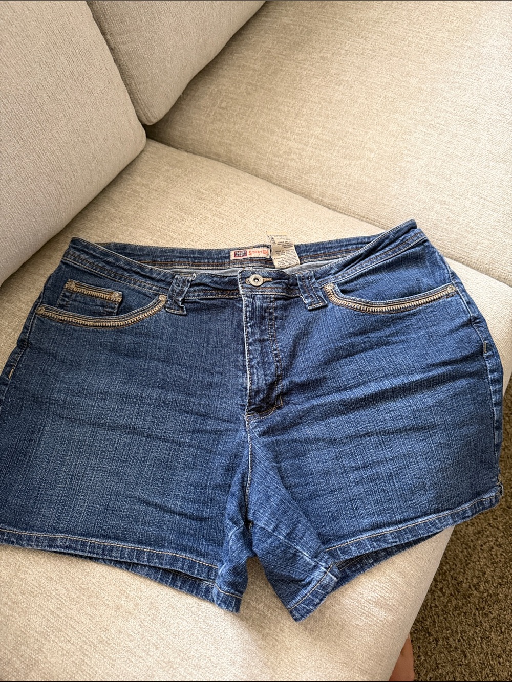 Faded Glory Dark Blue Denim Jean Shorts